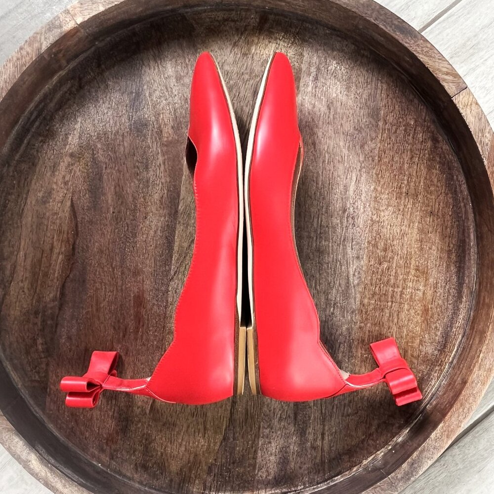 Valentino Pointed Toe Ballet Flats & Valentino Garavani Large Tote Bag - Picture 7 of 14